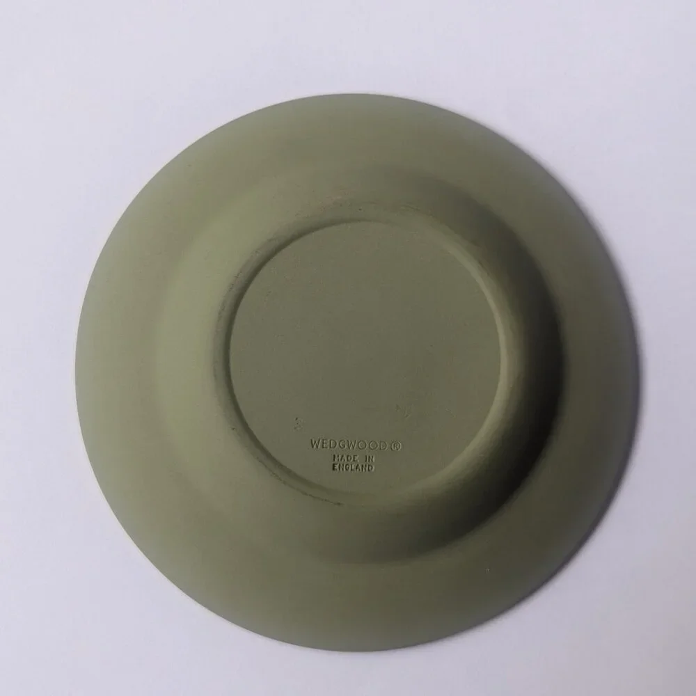 Wedgwood Two Different Jasperwood Ashtrays Black Green White Horse Light Wear - Picture 8 of 10